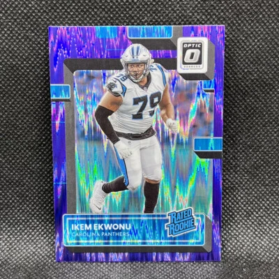 Ikem Ekwonu #253 Purple Shock Rated Rookie 2022 Panini Donruss Optic Football RC - Image 1 of 2