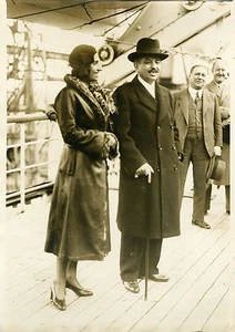 "Mr, Mlle LAVAL PAQUEBOT ILE DE FRANCE 1931" Photo originale G.DEVRED (Agce ROL) - Picture 1 of 2