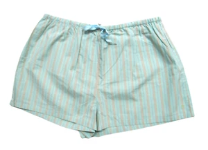 X0271 Victoria's Secrets NEW Women Striped Drawstring Stretch Woven Sleep Shorts - Picture 1 of 5