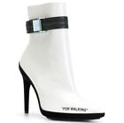 Off White For Walking White and Black Stiletto Ankle Boots EU Size 38 US Size 8