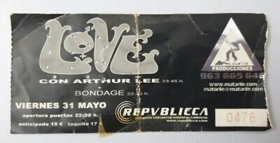 Entrada Concierto De Love En Sala RepÚblica Valencia 31 Mayo 2002 • 15.33€