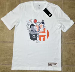 Camiseta gráfica Adidas James Harden GU para hombre talla pequeña 2020 blanca - Imagen 1 de 8