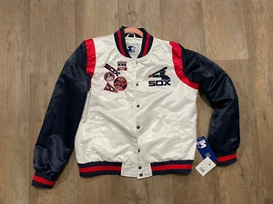 Chaqueta a Presión Vintage Starter 5 Patch Chicago White Sox Botón. Niños Talla XL - Imagen 1 de 6