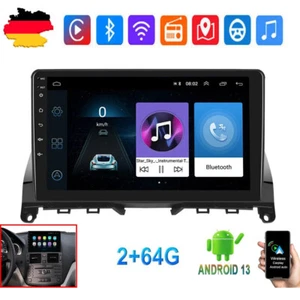 64GB Android 13 Autoradio CarPlay GPS Navi für Mercedes Benz C Class W204 S204 - Bild 1 von 19