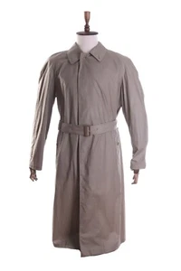 Vintage BURBERRYS London Grey Cotton Long Belted Trench Coat Size 40 UK - Picture 1 of 15