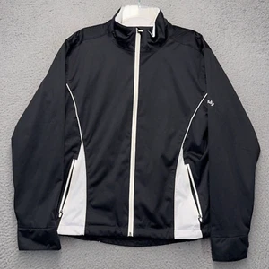 Callaway Windbreaker Jacket Womens Large Black Full Zip Golf Rain Lightweight - Picture 1 of 14