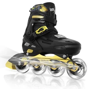 Kids Inline Skates Adjustable Light up Wheels for Boys Girls- Cool Racing Car - Picture 1 of 49