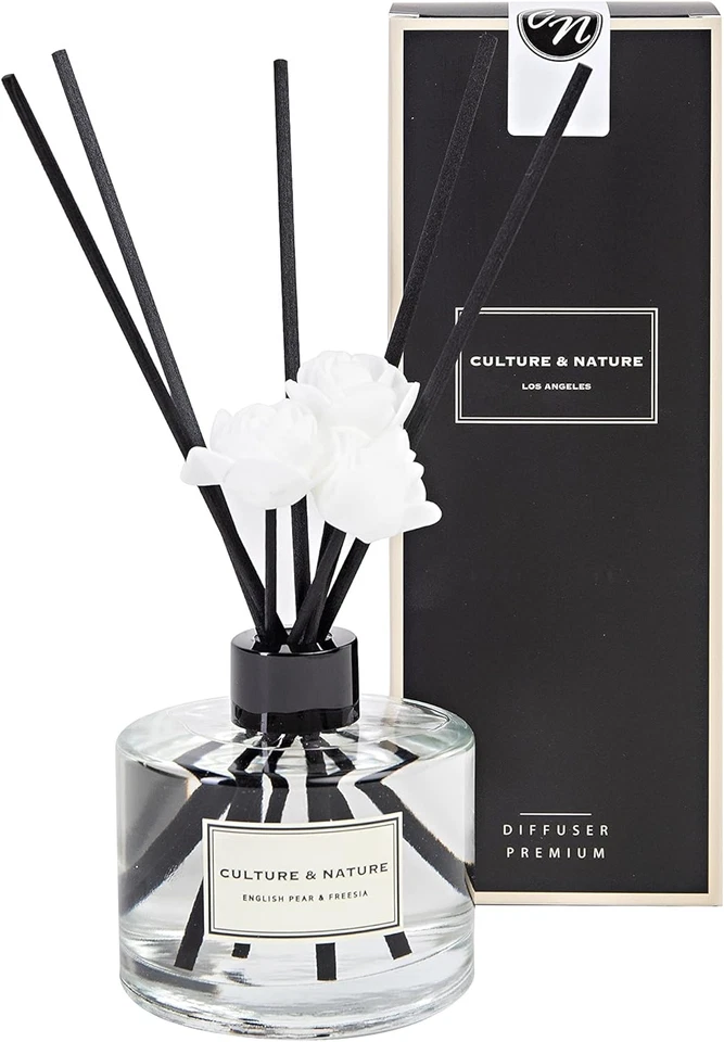 Reed Diffuser Set 6.7Oz (200Ml) English Pear & Freesia Scented Diffuser with Sti - Image 1 of 4
