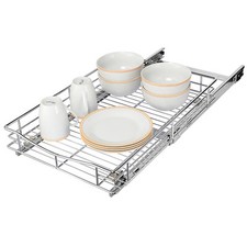 Slide Out Cabinet Organizer Pull Out Under Cabinet Sliding Shelf, 14"WX21"DX4"H