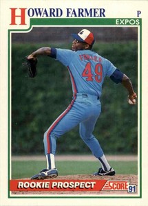 1991 Score MLB Howard Farmer #718