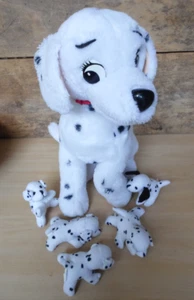 P17/DISNEY MATTEL 1994 PELUCHE CHIEN 101 DALMATIENS MAMAN PERDITA/5 BEBES VINTAG - Picture 1 of 6