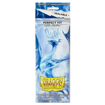 Dragon Shield Standard 100ct Perfect Fit Sealable Clear Inner Sleeves 63x88mm - image 1 of 4