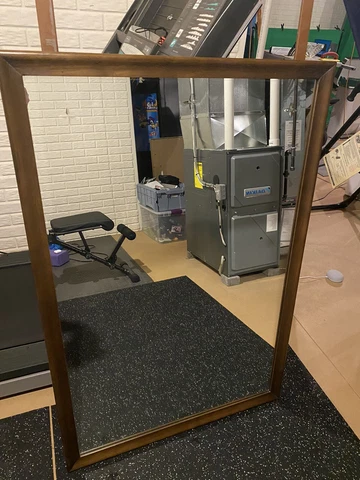 Broyhill Saga Mid-Century Modern Walnut Stars Starburst Mirror Cover