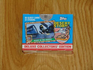 Carta Topps Desert Storm 1991 completa nuova sigillata in fabbrica set militare USA - Foto 1 di 8