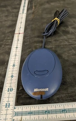 Vintage Microsoft Optical Mouse Blue Receiver USB/PS2 Compatible 5V 25mA OEM - Image 1 of 2