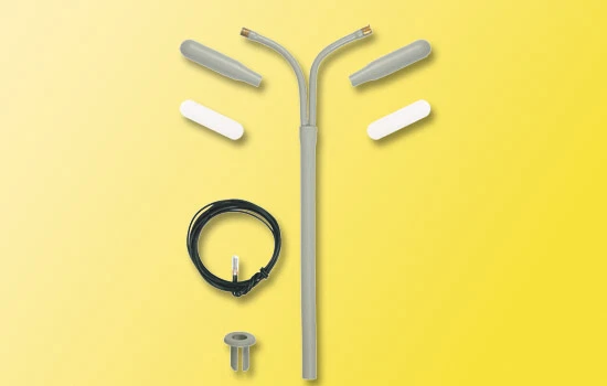 Viessmann 6923 Peitschenleuchte, doppelt, Bausatz, TT - Bild 1 von 1