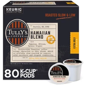 Tully'S Coffee Medium Roast K-Cup Pods, Hawaiian Blend, 80 Ct. - Picture 1 of 11