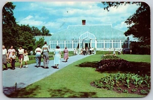 Postcard Manitoba Winnipeg Botanical Conservatory Assiniboine Park 1954 - Picture 1 of 2