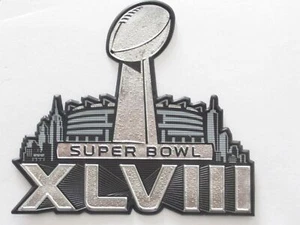 OFFICIAL Super Bowl XLVIII 48 Broncos Seahawks ChromaFlex Plastic Jersey Patch - Picture 1 of 3