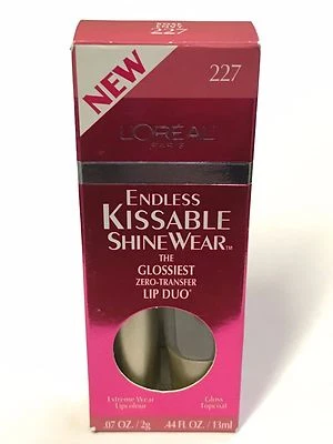 L'OREAL PARIS ENDLESS KISSABLE SHINEWEAR LIP DUO ~ Rose Envy - 227 (Single) - Image 1 of 4