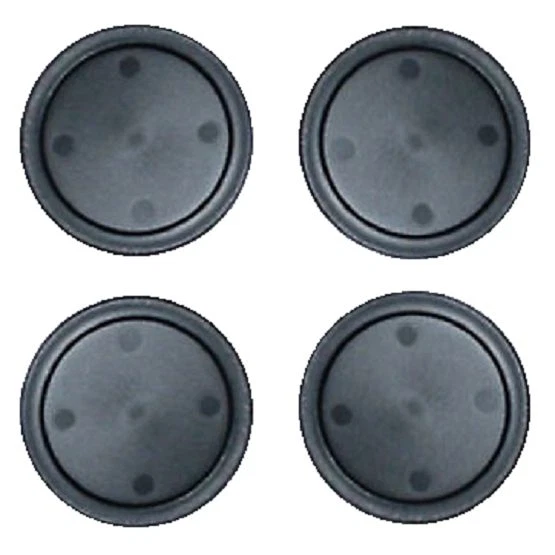 4  Black Home Air Pucks 2.5 inch for Table Hockey. - Image 1 of 1