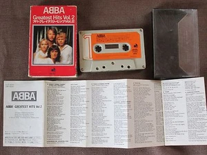 ABBA Greatest Hits Vol.2 +6 JAPAN CASSETTE DCP-4004 w/ Slip Case +Insert BONUS - Picture 1 of 6