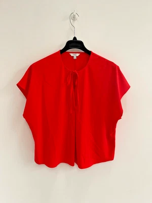 M&S Blouse Shirt Top Orange Red Tie Neck UK 18 - NEW - Image 1 of 4