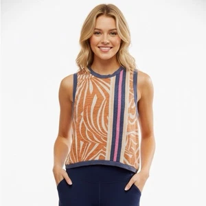 Free People movement Sleeveless Patterned Top - size small new with tags - Picture 1 of 6