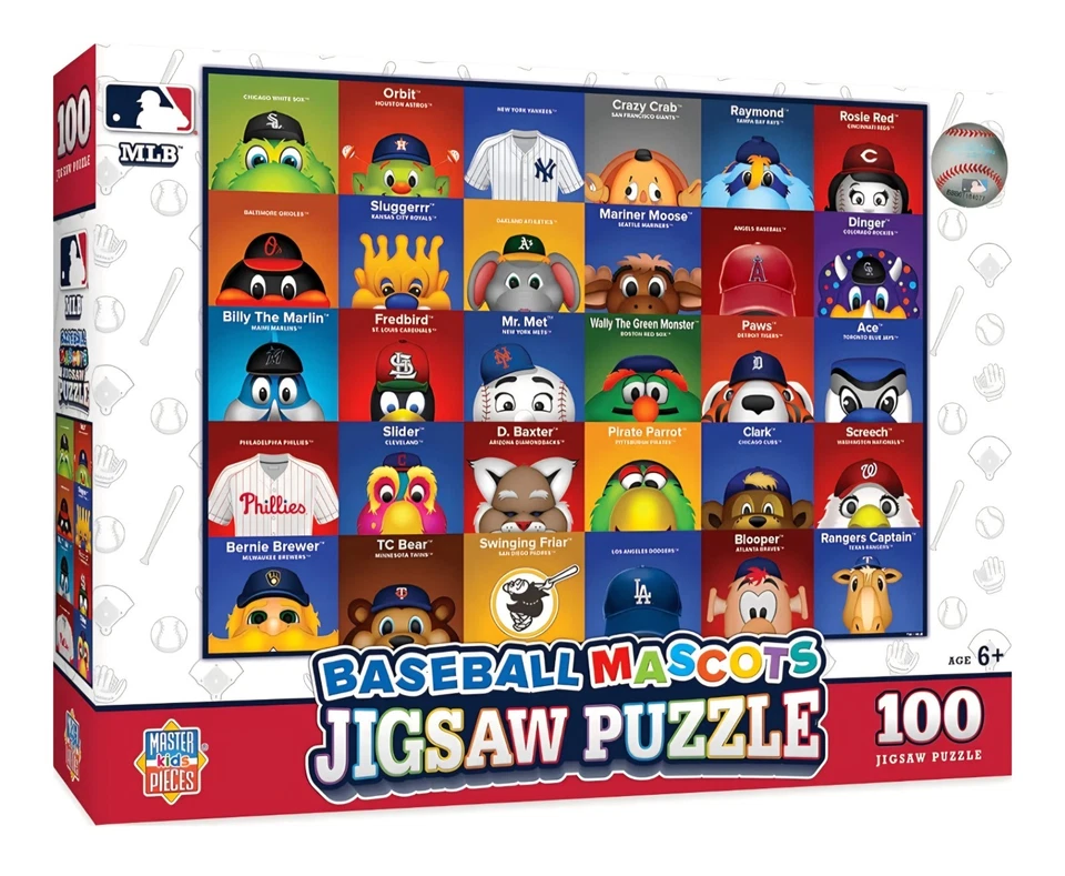 Rompecabezas de béisbol Master Pieces MLB Mascot 100 piezas Foto 1 de 1