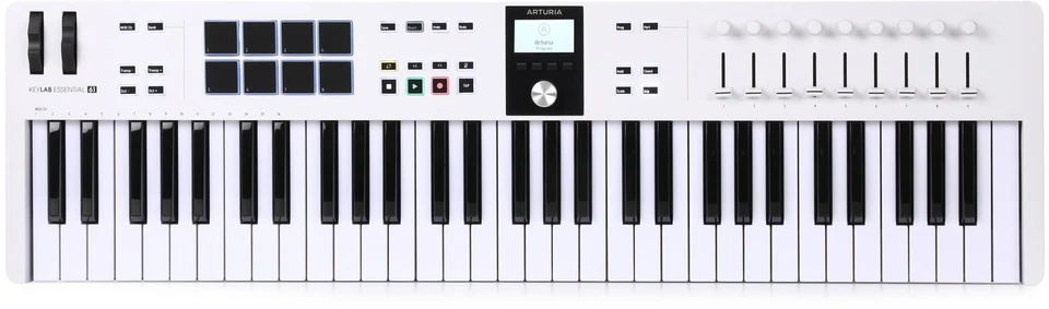 Arturia KeyLab Essential mk3 61-key Keyboard Controller - White - Image 1 of 4