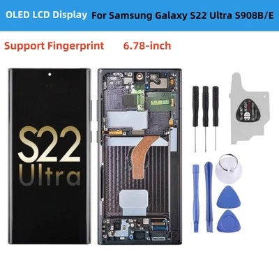 OLED Display Touch Screen Digitizer Rahmen für Samsung Galaxy S22 Ultra S908B/E - Bild 1 von 4