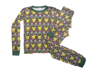 HANNA ANDERSSON ORGANIC COTTON POKEMON PIKACHU HOLIDAY PJ'S 150  US 12 - Picture 1 of 5