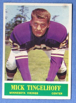 1964 Philadelphia Football #110 Mick Tingelhoff NM - Image 1 of 2
