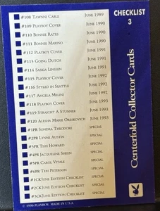 playboy card checklist #3 1996 June Centrefold Collector cards - Picture 1 of 2