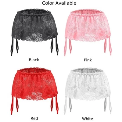 Porte-jarretelles élégantes en dentelle pour hommes avec options d'ajustement - Photo 1/4