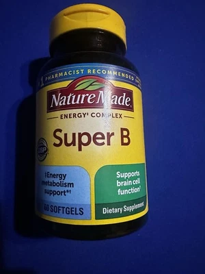 Nature Made Super B Energy Metabolism Support Complex 60 total Softgel 9/2026 - Image 1 of 3