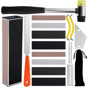 17-teiliges Gitarrenbauer-Werkzeug-Set, Bund Gummihammer, Bundkrönungsfeile, Fr... - Bild 1 von 7