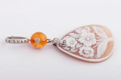 Gemmen Anhänger Blume Kristall Silber  - - Bild 1 von 4