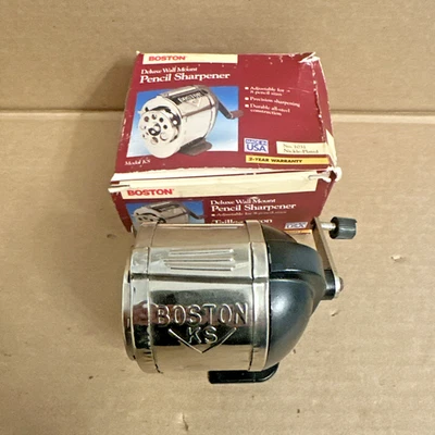 Vtg Boston Pencil Sharpener Model KS No. 1031 Wall Mount NOS Plastic Knob Broken - Image 1 of 4