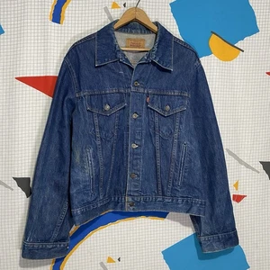 Vintage 80s Levi’s Type 3 Denim Trucker Jacket 46 70506 0216 Dark Wash Canada - Bild 1 von 15