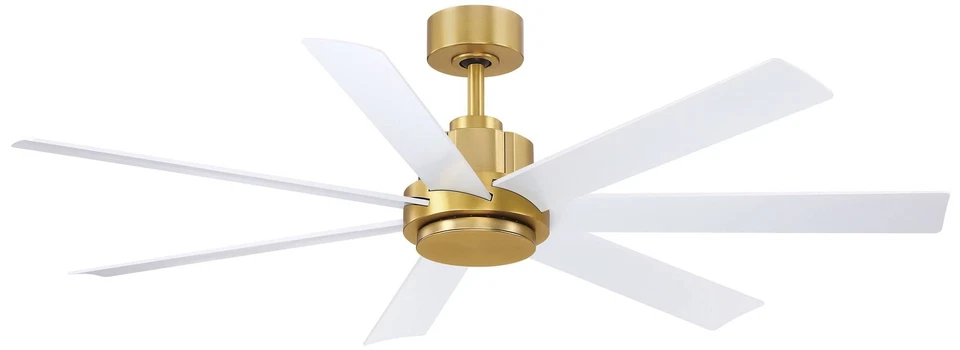 56" Fanimation Pendry Brushed Satin Brass Outdoor Smart Ceiling Fan - Image 1 of 1