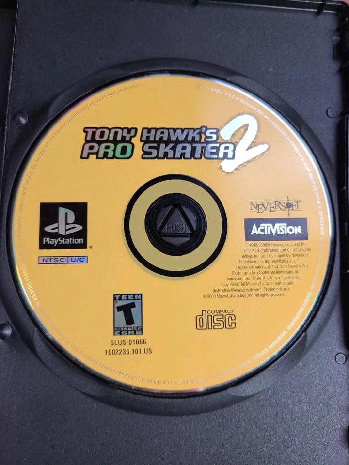 Tony Hawk's Pro Skater 2 (PS1 PlayStation 1, 2000) SOMENTE DISCO Testado + Funcionando - Imagem 1 de 1