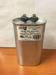 Bestech Motor Run Oval Tall Capacitor 60 MFD BT60440 (Mars 12951)  2 Pack  (2010 - Picture 1 of 1