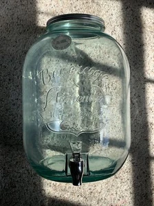 VIDRIOS SAN MIGUEL 100 % recyceltes Glas *RIESIG* Getränkebehälter mit Wasserhahn BRANDNEU - Bild 1 von 11