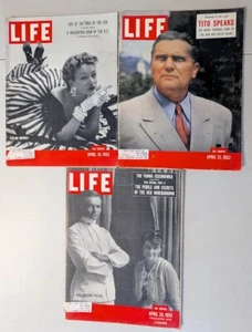 3 of 4-April 1952 LIFE Mags -Tito-Young Eisenhower-Italian Fashions - Bild 1 von 3