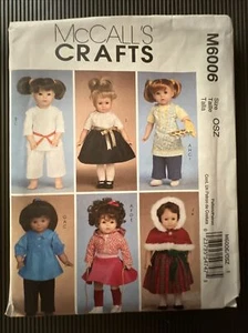 Uncut McCalls M6006 Schnittmuster 18" Puppenkleidung Karate Schürze Weihnachten Outfit Hoodie - Bild 1 von 1