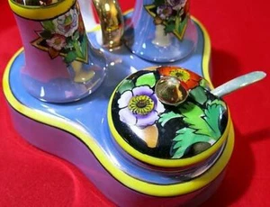 Retro altes Noritake Blumengewürz Set Bj. (1921 ~ 1941) gebraucht - Bild 1 von 5