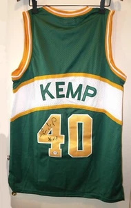 CAMISETA SHAWN KEMP SEATTLE SUPERSONICS AWAY FIRMADA Autógrafo CAMISETA AUTOMÁTICA PSA/ADN - Imagen 1 de 4