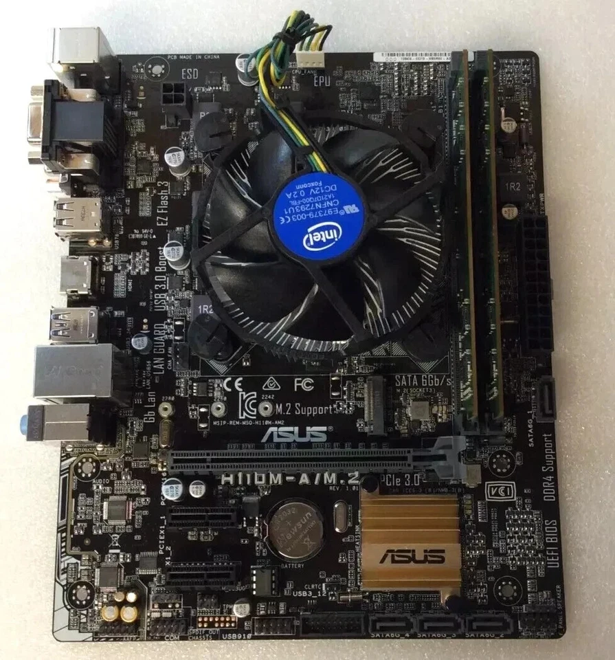 Scheda madre ASUS H110M-A/M.2 Micro ATX RAM 8GB DDR4 i3-7100 kit - Immagine 1 di 1