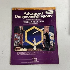 Advanced Dungeons & Dragons Module UK4 When A Star Falls W/Map #9120 TSR 1984 - Picture 1 of 4